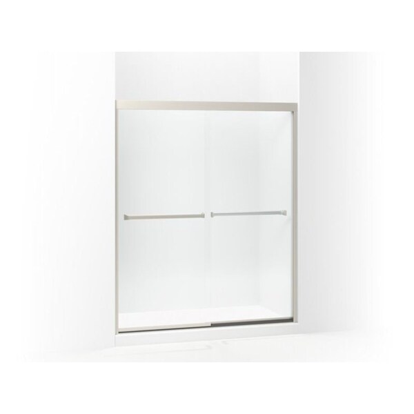 Meritor Frameless Sliding Shower Door 54-3/8"-59-3/8" W X 69-3/4" H